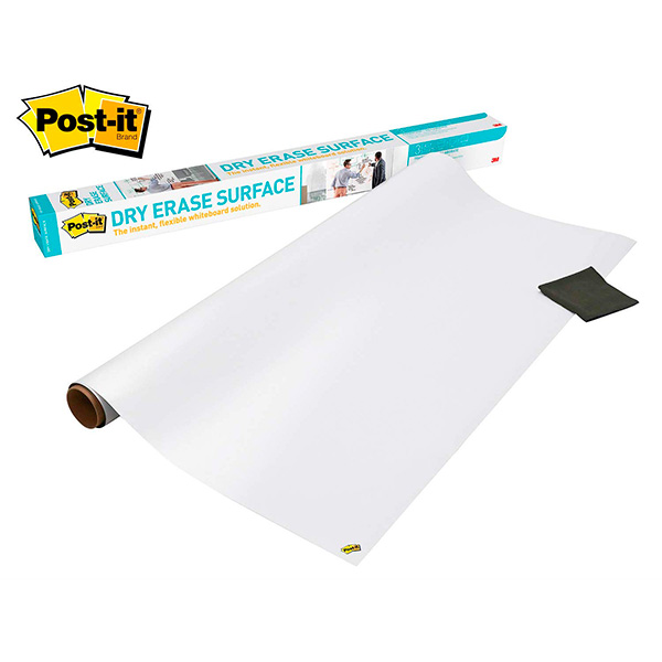 Pizarron flexible Postit® Super Sticky Dry Erase Surface, 4 x 3 pies