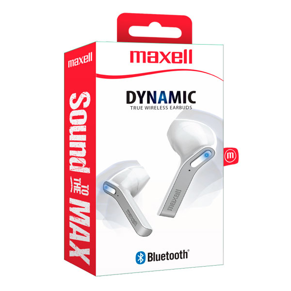 Audifono inal mbrico Maxell Dynamic True Wireless Earbuds color blanco