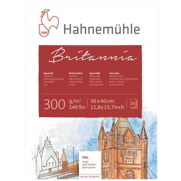 Block Hahnemuhle Britannia Rough 300 gramos 30 x 40cms